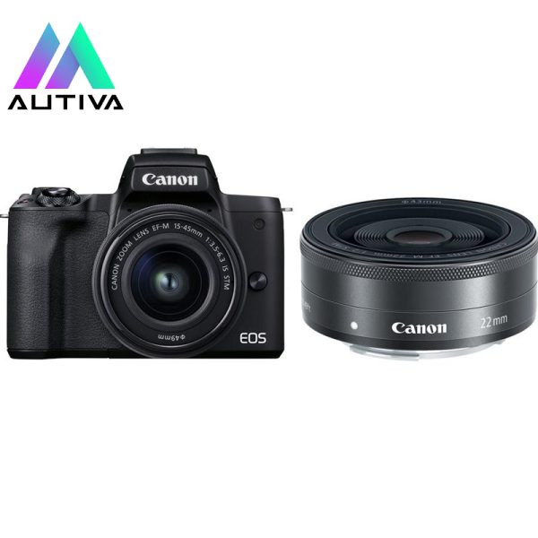 may anh canon eos m50 mark ii kit 15 45mm ef m22mm f2 stm nhap khau